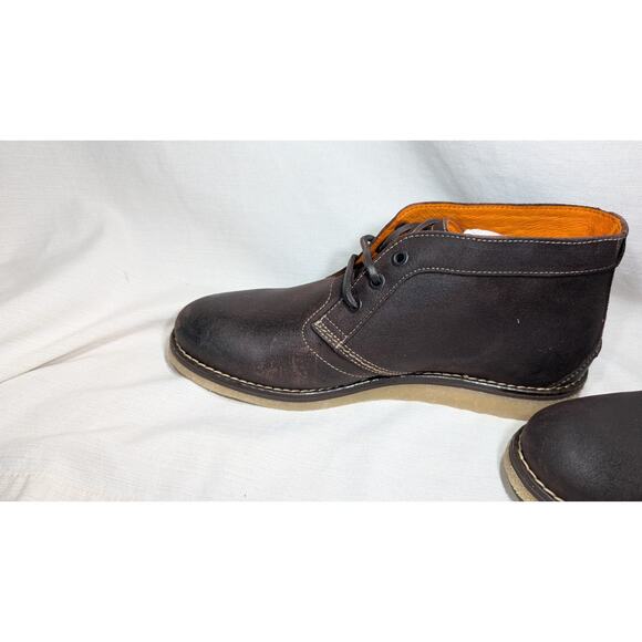 Wolverine Mens Julian Plain Chukka Boot 7M Dark Brown Lace Up Performance Shoes - Picture 2 of 9